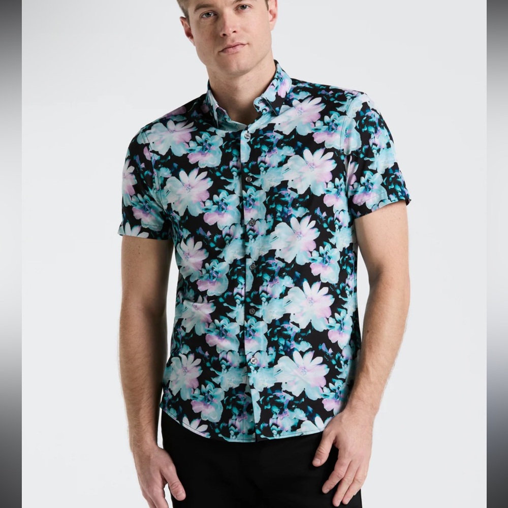 Perry Ellis -Men’s SLIM FIT FLORAL PRINT SHIRT